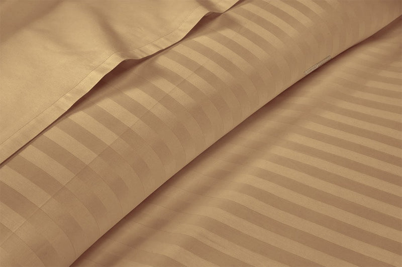 Taupe Stripe Split King Sheets