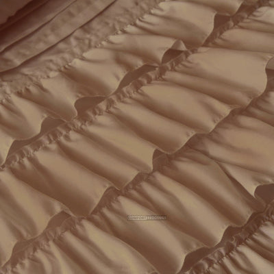 Taupe Ruffle Duvet Cover Sets