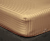 Luxury Taupe Stripe Fitted Sheets Set