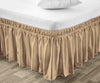 LUXURY TAUPE WRAP AROUND BED SKIRT