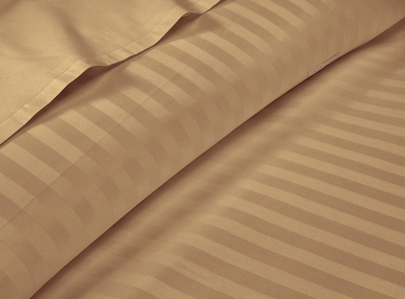 Taupe stripe bed in a bag