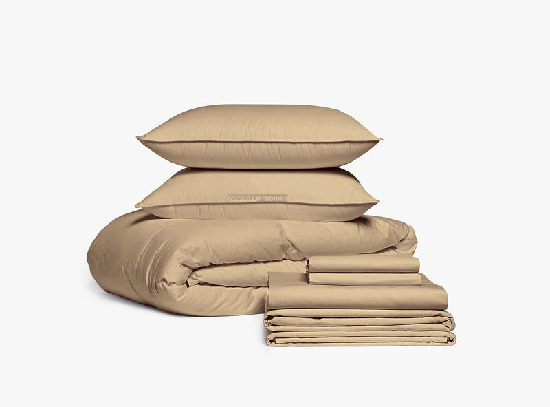Taupe bed in a bag
