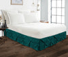 Teal Pinch Bed Skirt