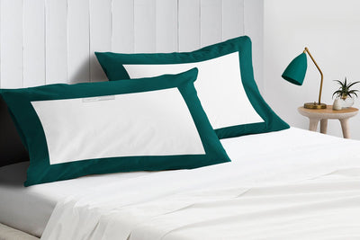 Supreme Teal - white two tone Pillow Cases