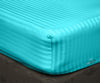 Luxury Turquoise Blue Stripe Fitted Sheets