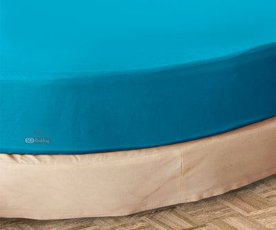 Luxury Turquoise Blue Round Sheet Set 100% Egyptian Cotton