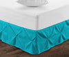 Turquoise Pinch Bed Skirt