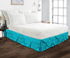 Turquoise Pinch Bed Skirt
