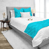 Turquoise  Pinch Bed runner