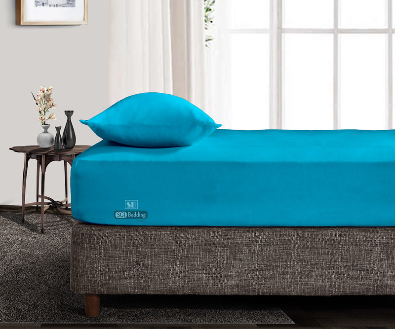 Luxury Turquoise Fitted Sheets Set