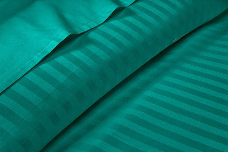 Turquoise green Stripe Split King Sheets