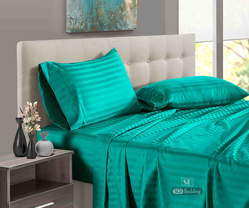 Turquoise green stripe RV Sheets