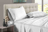 White Striped Split King Sheets