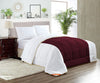 Super Soft and Comfortable Wine contrast comforter Set