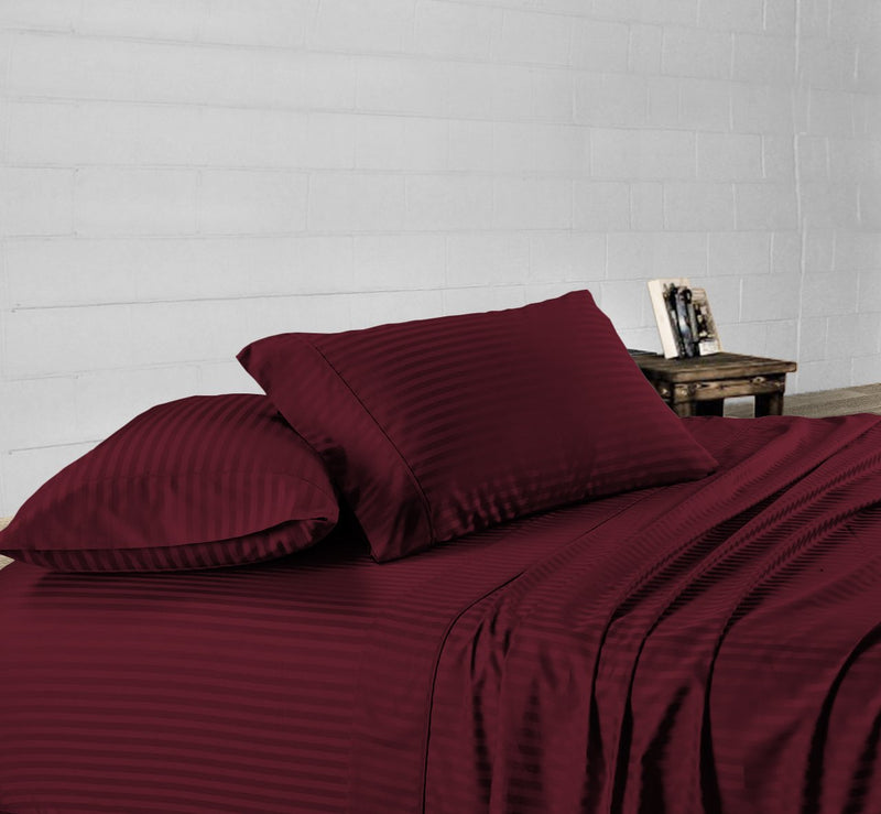 Wine Stripe Waterbed Sheets Set