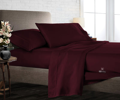 Wine Flat Bed Sheets