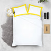 100% Egyptian cotton yellow - white two tone pillow cases