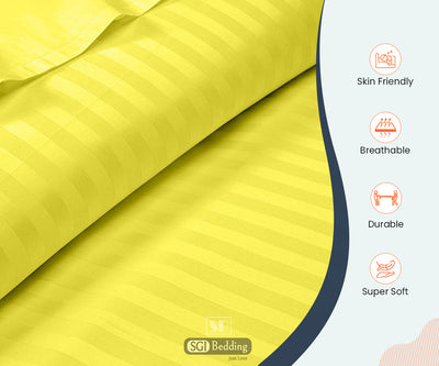 yellow stripe camper bed sheets