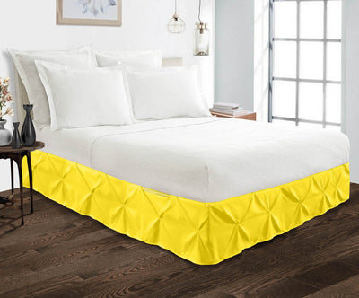 Yellow Pinch Bed Skirt