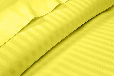 yellow stripe waterbed sheets set