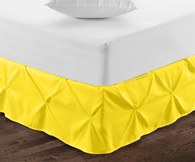 Yellow Pinch Bed Skirt