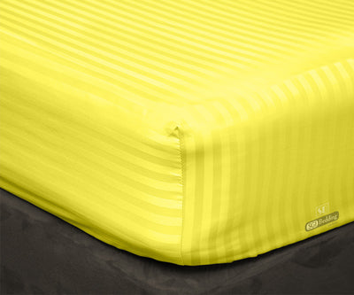 Luxury Yellow Striped Fitted Sheets