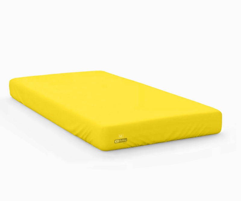 Yellow Fitted Crib Sheets 