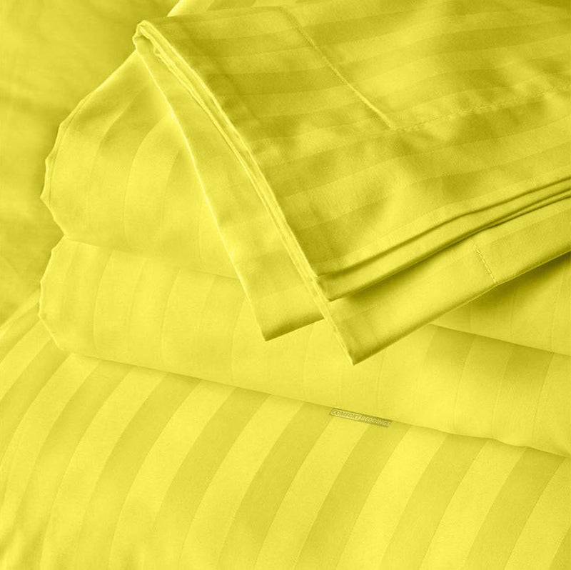 Yellow stripe body pillow cover 
