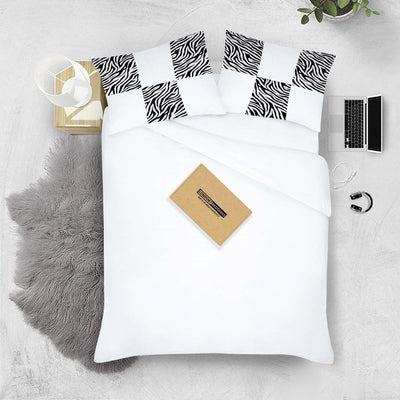 Soft luxurious zebra - white chex pillowcases