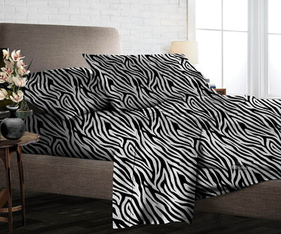 Zebra Print Flat Bed Sheets