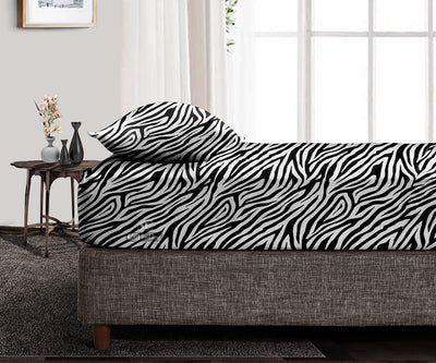 Luxury Zebra Print Fitted Sheets Set