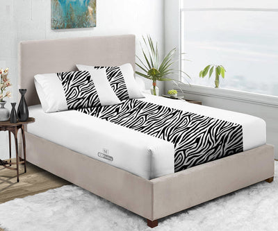 Luxury Zebra Print & White Contrast Fitted Sheets
