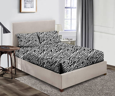 Luxury Zebra Print Fitted Sheets Set
