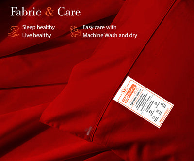 Luxury Blood Red Waterbed Sheets Set