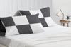 Egyptian Cotton Dark Grey - white chex pillowcases