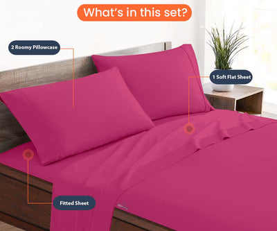 Hot Pink Waterbed Sheet Set