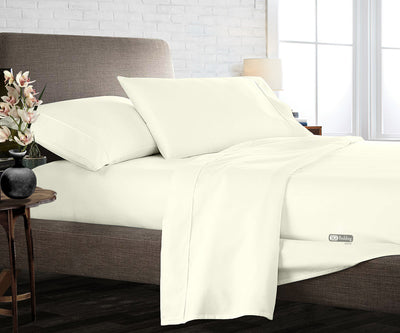 Ivory Flat Bed Sheets Set