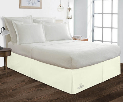 IVORY PLEATED BED SKIRT