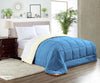 Luxury Ivory and Mediterranean Blue Reversible Comforter
