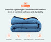Luxury Ivory and Mediterranean Blue Reversible Comforter