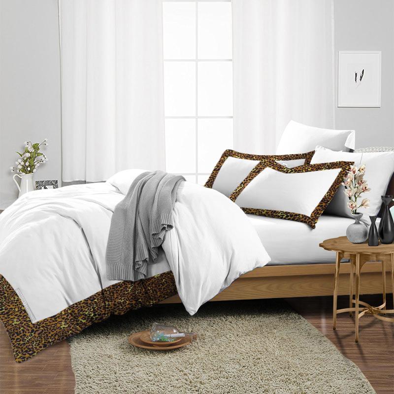 Rich 100% Cotton Leopard Two Tone Duvet Cover