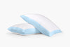 Soft Cotton Light Blue- White Two Tone Pillow Cases