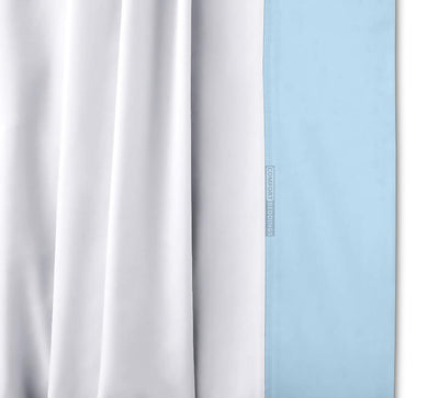 Egyptian Cotton Light Blue Two Tone Bed Skirt