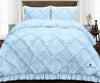 Light Blue Diamond Ruffle Comforter