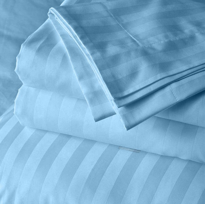 Light Blue 20x54 Stripe Body Pillow Cover