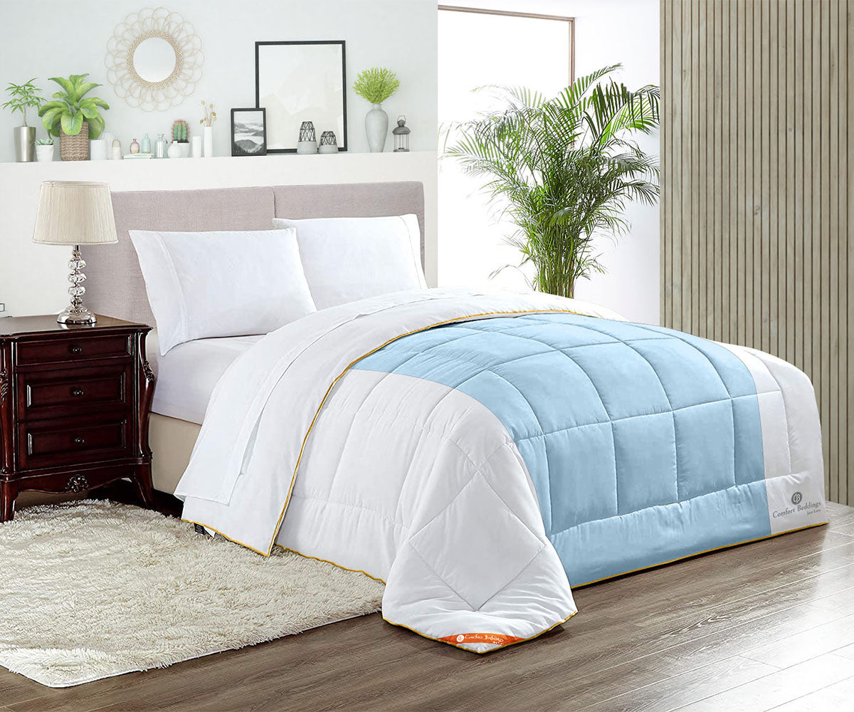 Light Blue Contrast Comforter Set