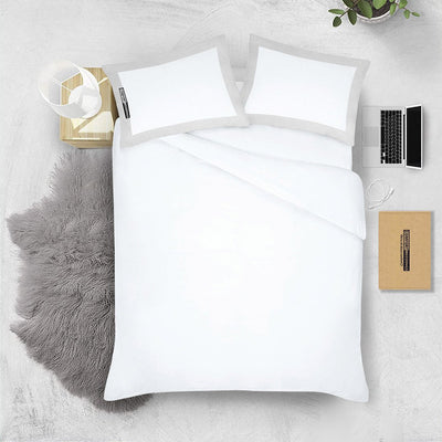 Beautiful Light Grey - White Two Tone Pillow cases