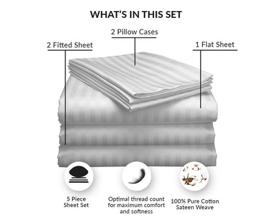 Light Grey Stripe Split Sheet