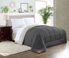 Luxury Light Grey and Dark Grey Reversible Comforter