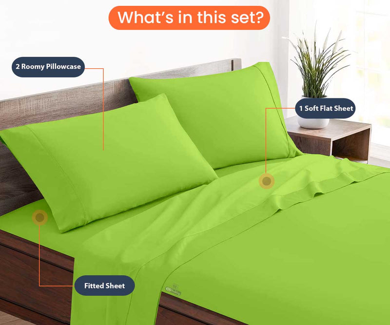 Parrot Green Waterbed Sheets Set 